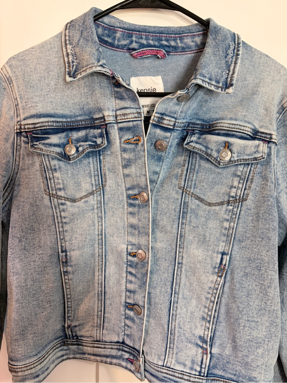 Kensie Light Blue Denim Jean Jacket - Picture 2 of 5